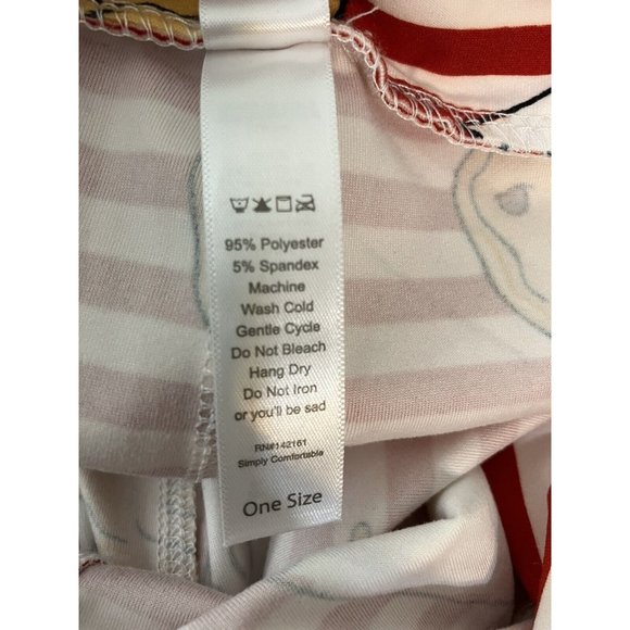 LULAROE Christmas Leggings Santa Cookies And Milk Red White Stripes One Size - Picture 7 of 8